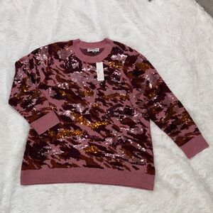 Women’s DKNY sequined crew neck sweater